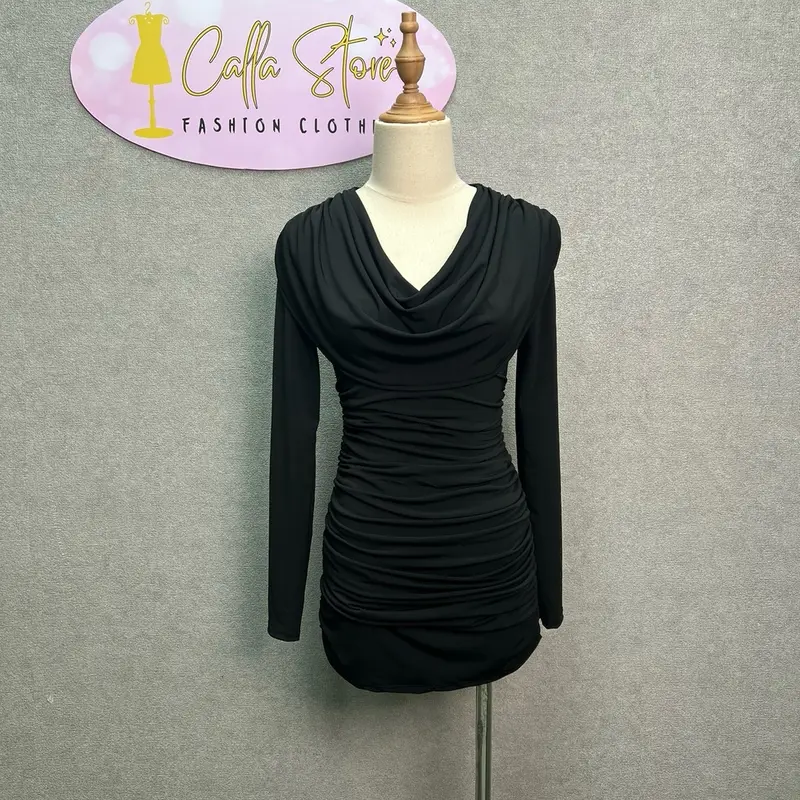 B37- Đầm Body Dự Tiệc Cỗ Đỗ Tay Dài, Nhún Thân - Form Ôm Body Tôn Dáng, Quyến Rũ - Sang Trọng, Thanh Lịch 6