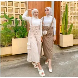 Najma Overall Cargo Viral Kekinian - Overall Muslimah Korean Style
