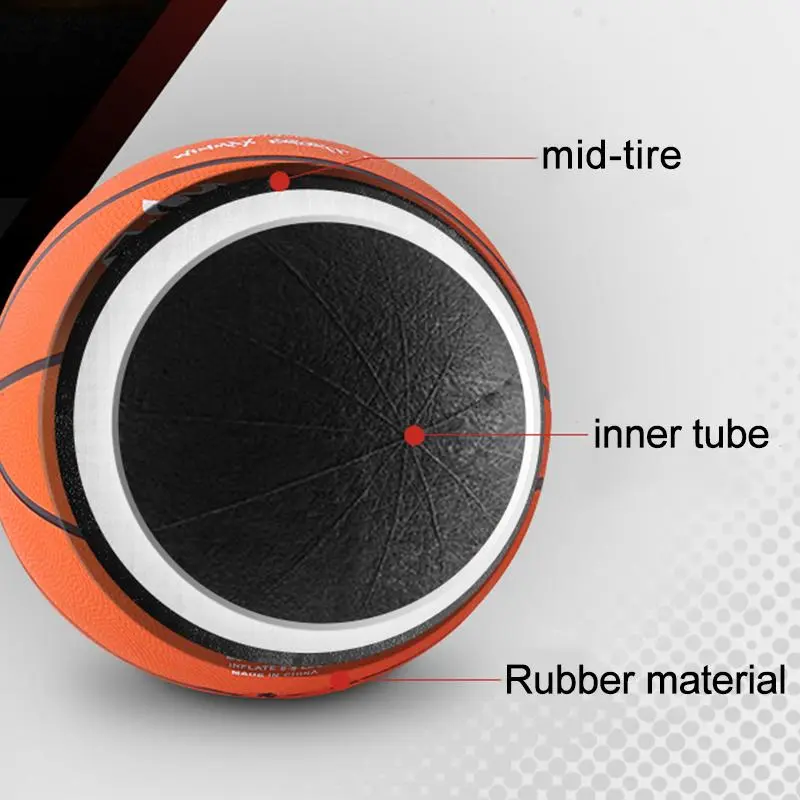 Training Basketball, 1 Count Indoor & Outdoor Wear-resistant Rubber Basketball, Sports Equipment For Home & School & Outdoor 4