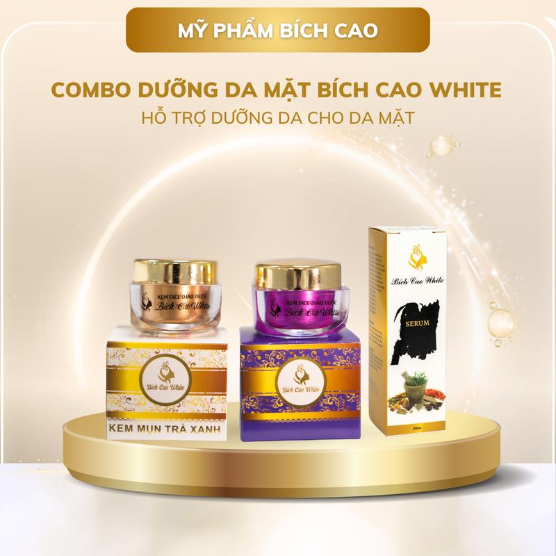 Combo 3 Kem Face Bích Cao + Serum Bích Cao. Hỗ Trợ Dưỡng Da - Dành Cho Da Mặt