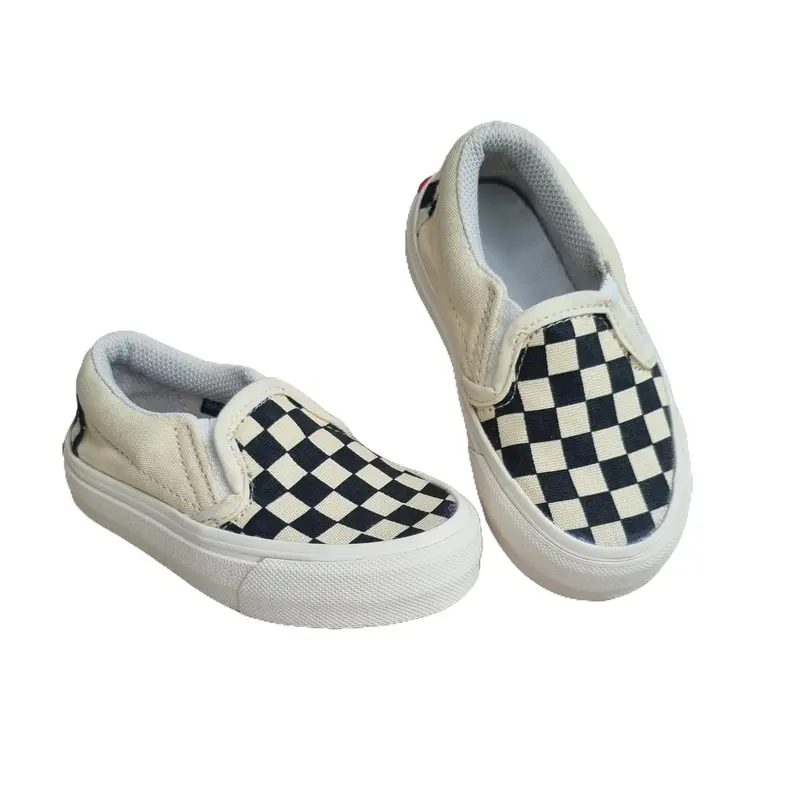 Sepatu Anak Bayi Laki-laki Perempuan Slip On Catur Cream Size 16-20 6