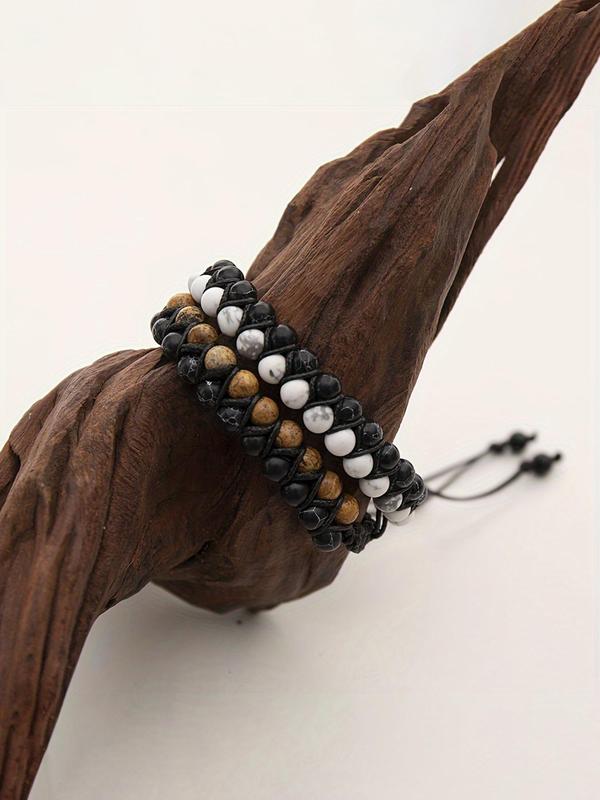 Stone Beaded Bracelet, Fashionable Jewelry for Men & Women, Trendy All-match & Exquisite Jewelry for Birthday Gift 6