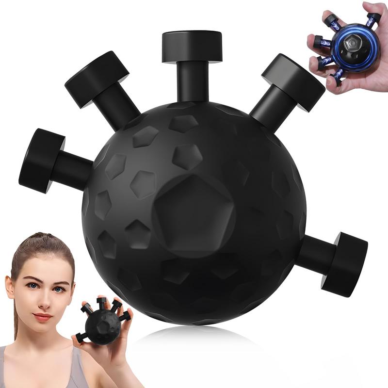 Adjustable Finger Grip Strength Trainer, Silicone Finger Exercise Ball, Hand Grip Strengthener, Fitness Equipment for Home Gym 0