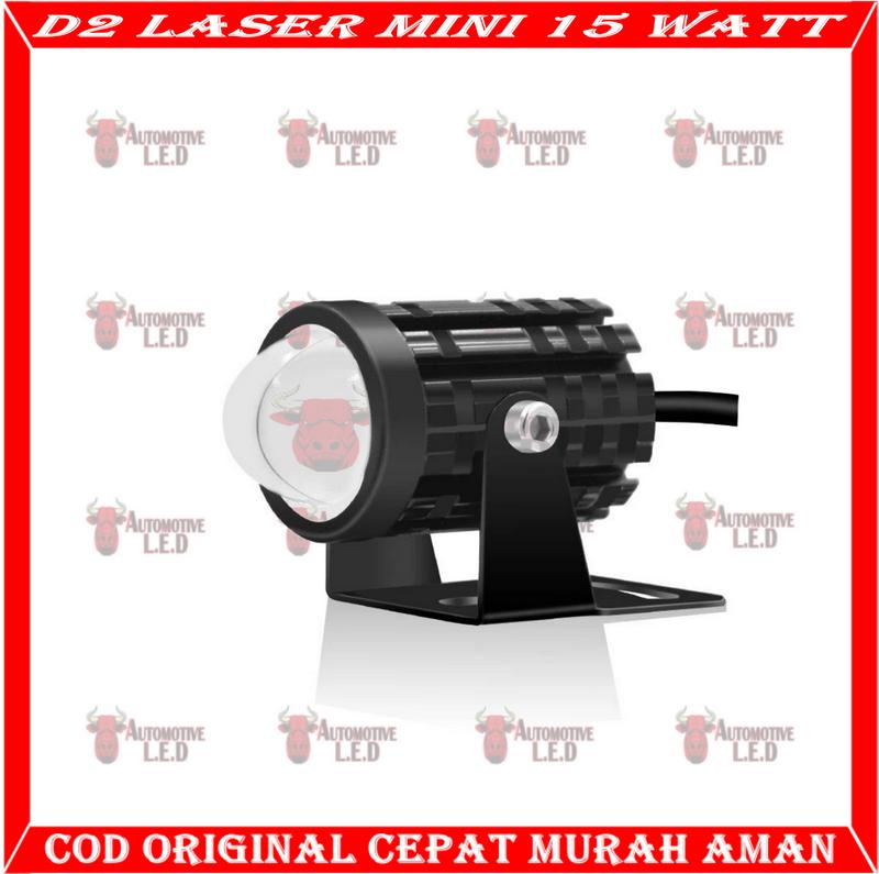 ORIGINAL LAMPU LASER LED  D2 MINI LAMPU D2 LASER LAMPU SOROT HIGH QUALITY | LAMPU LASER D2 MINI 15 WATT 2 WARNA HIGH BEAM MERK SXC 3