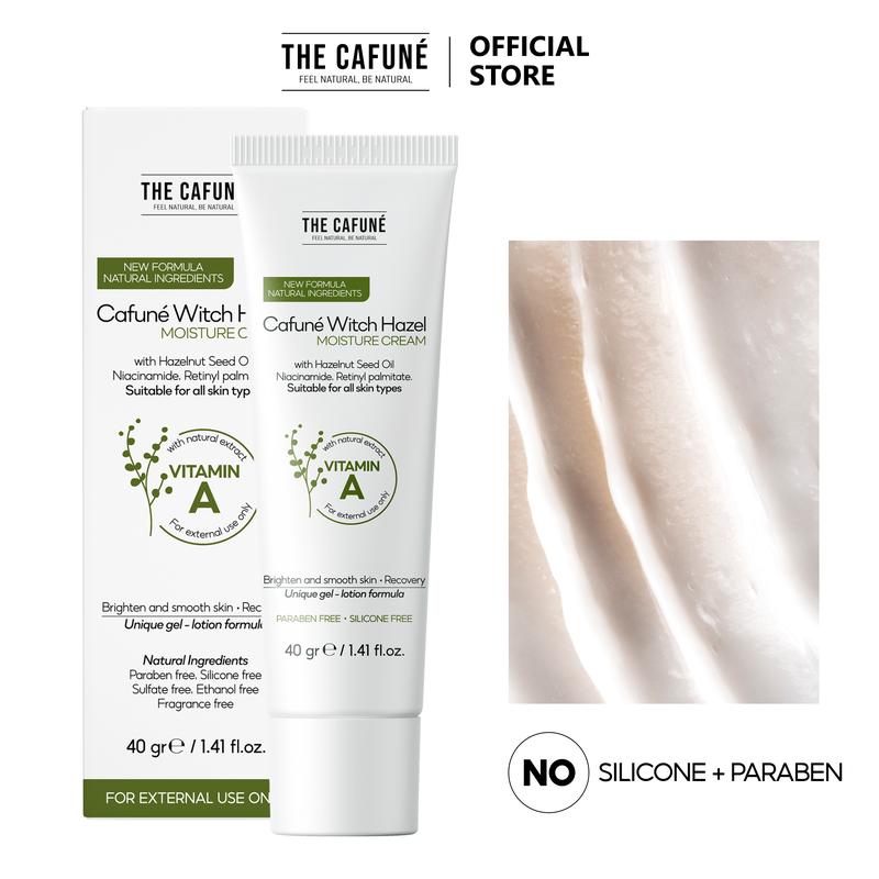 Kem dưỡng ẩm da mặt Cafuné Witch Hazel Moisture Cream The Cafuné 40g Skincare Chăm Sóc Da