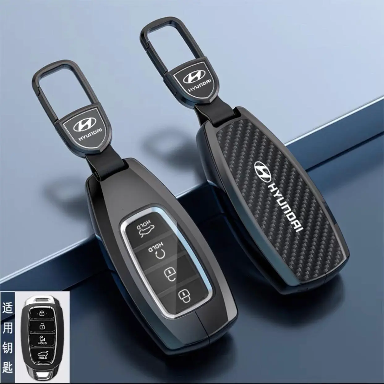 Ốp chìa khóa Acc.ent , elantra 2021-2023 hợp kim( 4 nút bấm)