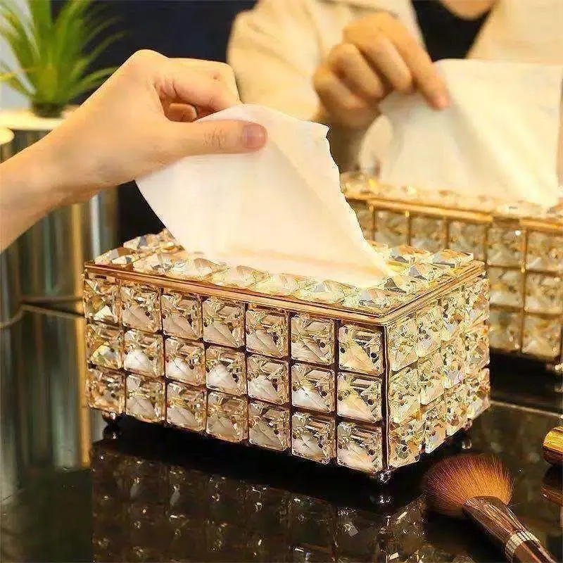 Nexxio Tempat Tisu Kristal / Tempat Tessue/ Kotak Tissue / Kristal Kotak Tissue Mewah / Tissue Box 0