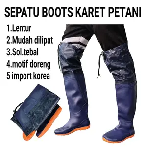 SEPATU BOOT KARET PANJANG KOREA SEPATU SAWAH ANTI KEONG KARET PANJANG SEPATU PETANI Boots