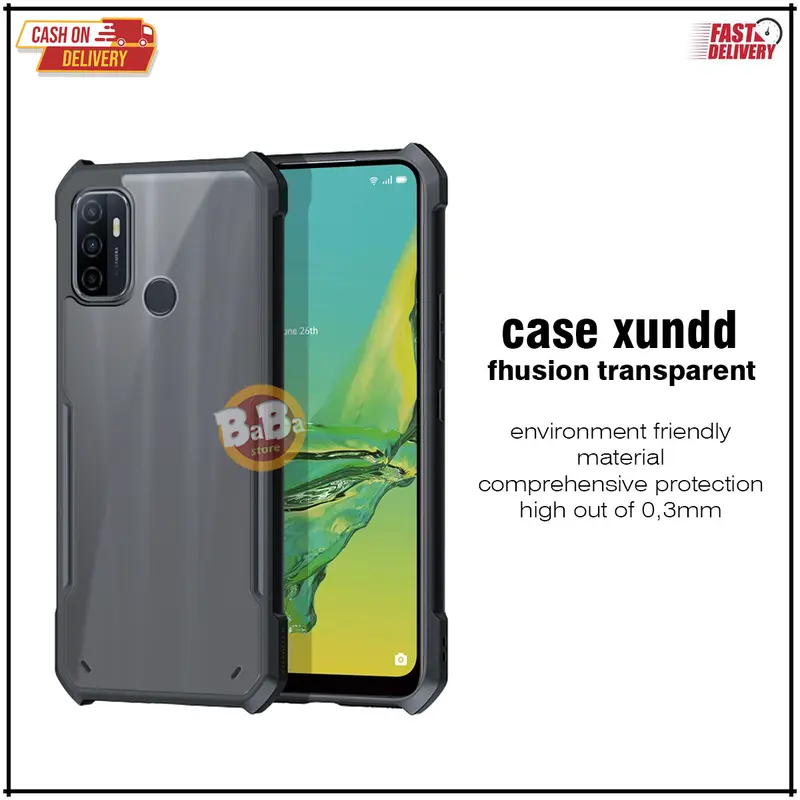 XUNDD Casing Oppo A32/A33/A53/A53S 4G Shockproof Armor Fhusion Transparant Case Bumper Layar 1