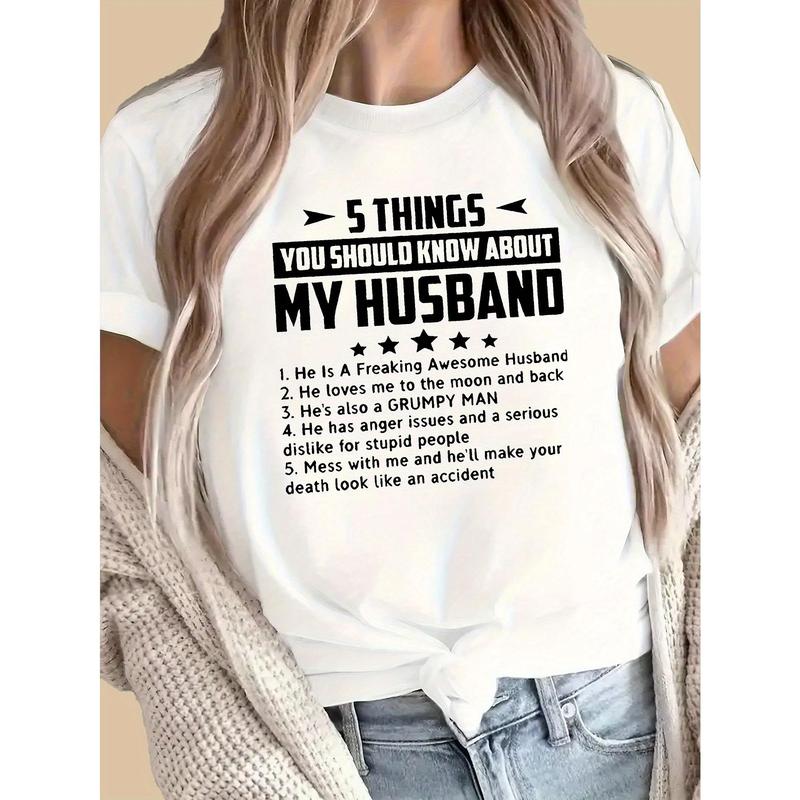 Womens 5 Things You Know About Husband He Is Awesome Husband Tshirt Womens 5 Things You Know About Husband He Is Awesome Husband Tshirt