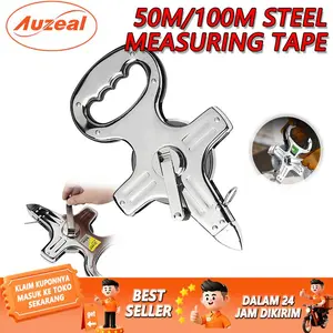 Meteran Tancap 50/100M Stainless Steel - Pengukuran Luas Tanah untuk Desain Bangunan