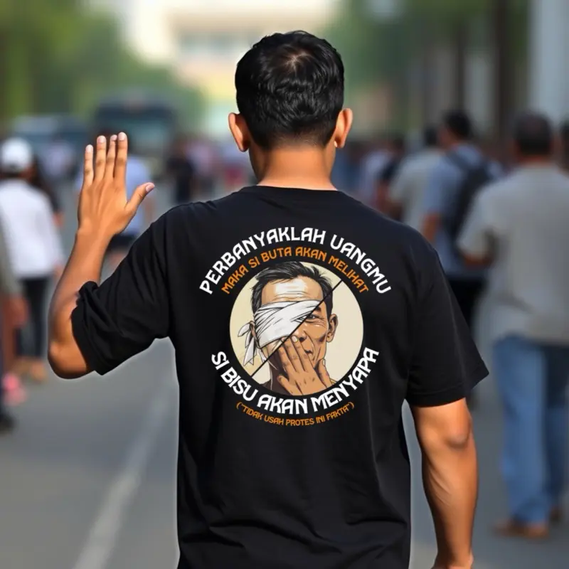 PBRKKaos Perbanyaklah Uangmu Maka Si Buta Akan Melihat Si Bisu Akan Menyapa Baju Distro Unisex Cotton Combed 24s