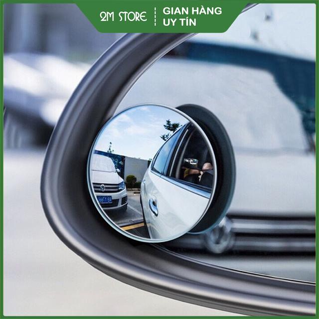 Bộ 2 Gương Cầu Lồi Xóa Điểm Mù Gắn Gương Chiếu Hậu Ô Tô, Xe Máy Xoay 360 Độ