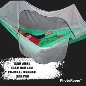 Hammock Kelambu Anti Serangga Hammock Ayunan Gunung sesuai gambar pintu model tenda Webing tebal  Bergaransi