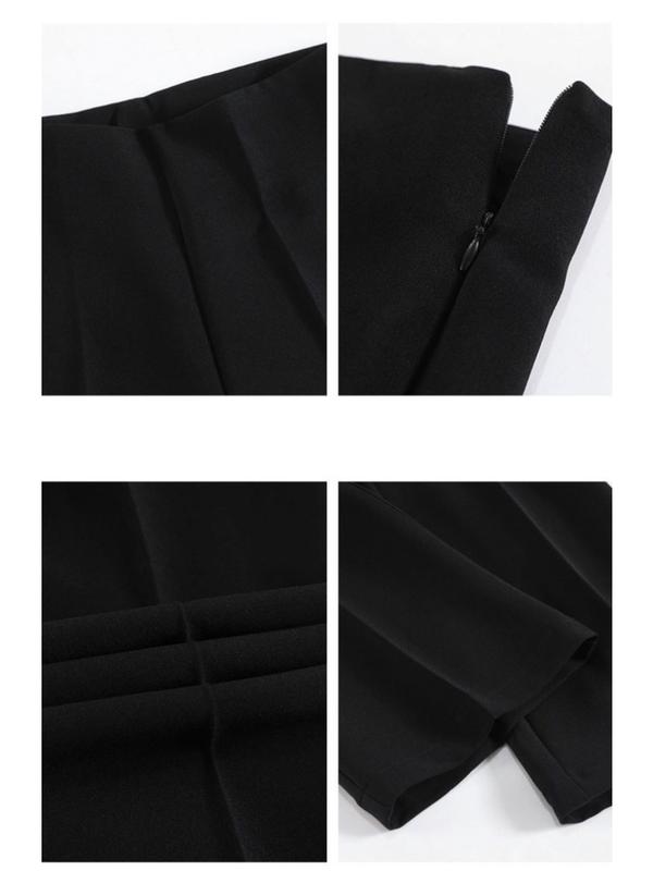 Product Introduction of Fashion Women Thin Ice Silk High Waist Wide Leg Pants Korean Casual Straight Suit Trousers Female 12