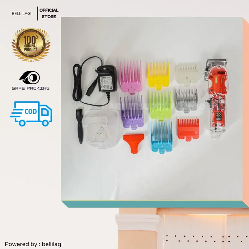 WMARK NG-407 Profesional Hair Clipper Full Transparant Dock Charging Alat Cukur Rambut Electric Barbershop Salon kumis elektrik Mesin Jenggot 7