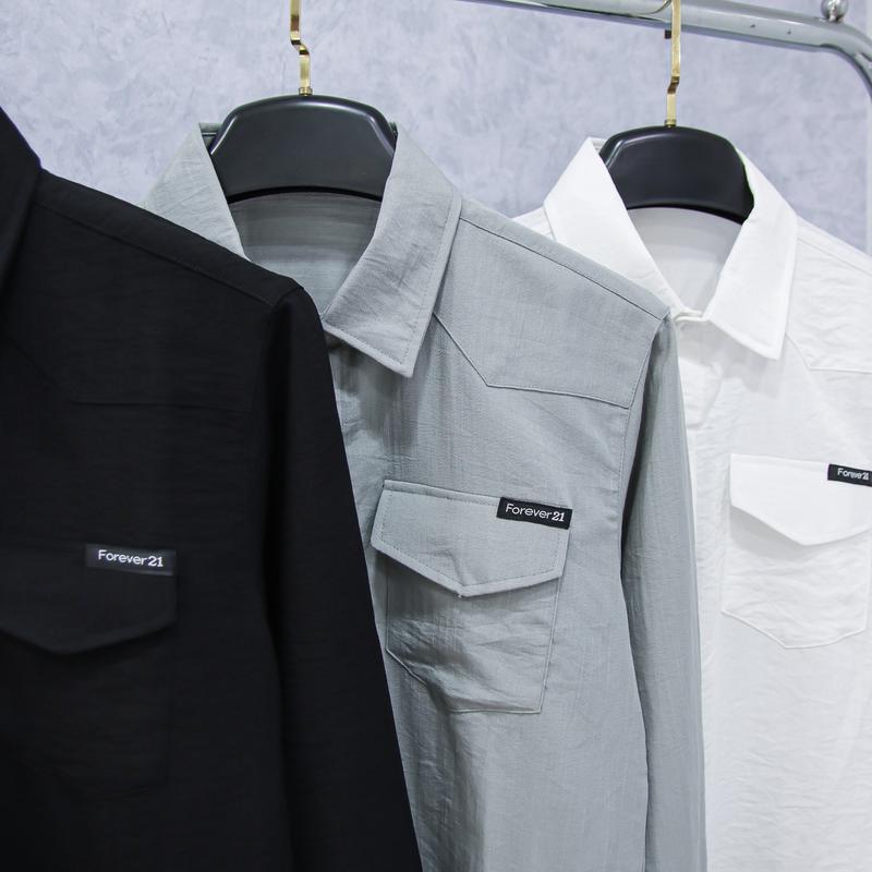 Product Introduction of Áo sơ mi nam tay dài vải dũi mềm thoáng mát phối túi thêu chữ trẻ trung sang trọng mẫu-ATC99 SHOP Menswear 15