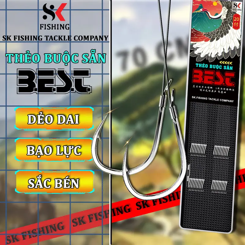 Thẻo Best SK Fishing buộc sẵn ( Hộp 20 Bộ )