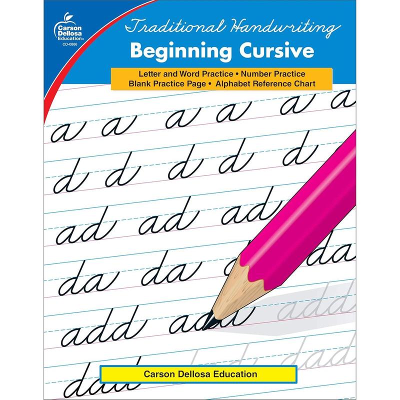 Carson Dellosa Beginning Cursive Handwriting Workbook, Traditional ...