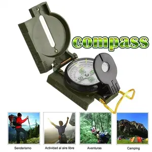1PC Kompas Bidik Tembak Petunjuk Arah Mata Angin Lensatic Navigasi Lapangan/Kompas Lensa