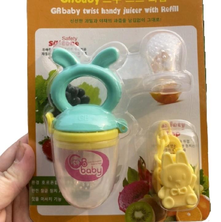  Túi nhai ăn dặm 3 núm TH thay thế cho bé - Lọc bỏ các hạt từ trái cây xơ cứng không tiêu hóa bình  sữa 