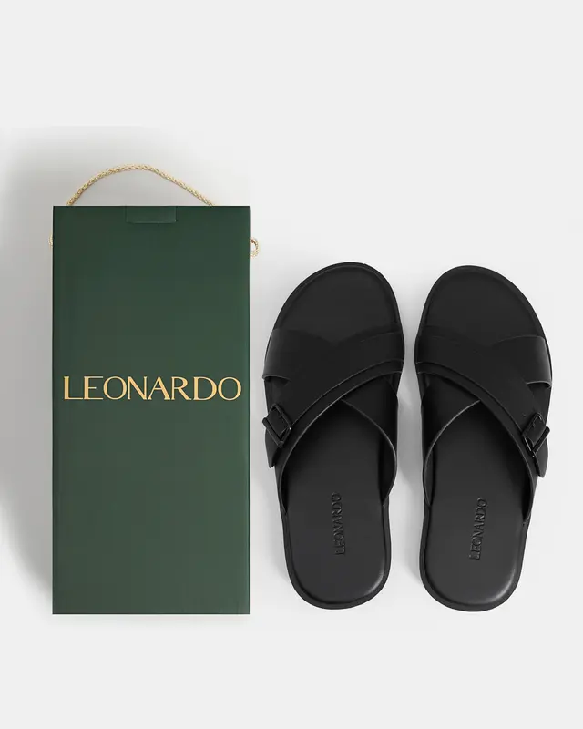 Dép Da Nam Leon Chất Liệu Microfiber Bền Bỉ Thương Hiệu LEONARDO 6