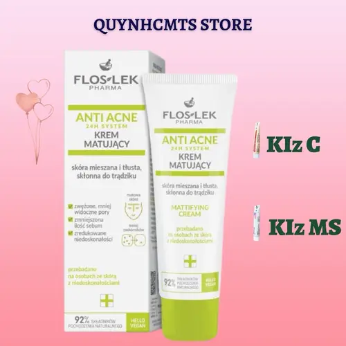 (KlzC,KlzMs) Kem dưỡng Floslek 50ml hỗ trợ kiềm dầu - Hàng Nội địa Balan - Nữ, Làm Đẹp Da