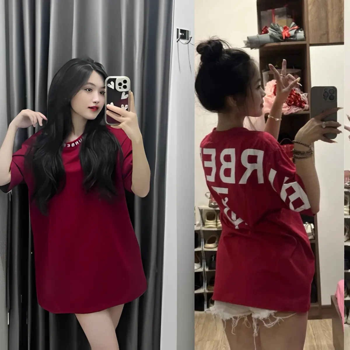 Áo Thun donche nam nữ Bup Bu Ryy chất ctton poly Form Rộng Cổ Tròn Hình In Nhiệt Cao Cấp 3 Màu Đỏ Trắng Đen Mẫu Áo Hottrend Top Women