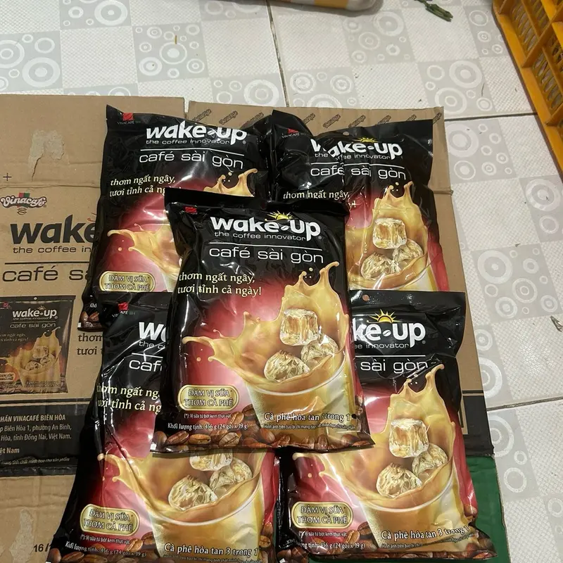Combo 5 túi Cà phê Sữa Wake Up Sài gòn - 24 gói x19gram- Coffee Cafe 0