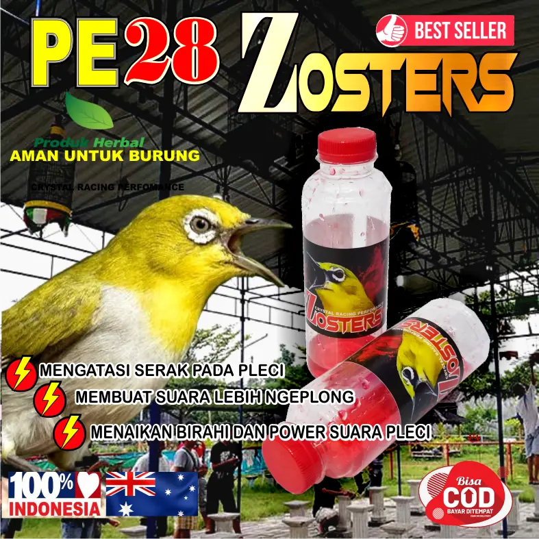 PE28 Zosters Multivitamin Minuman Pleci | Suplemen Burung Pleci | Doping Burung Pleci 0