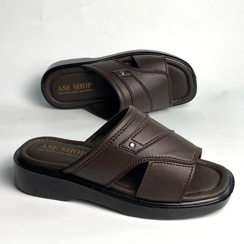 Dép nam quay ngang,TM03 dép nam Minh Hiếu,dép nam cao cấp,dép nam đẹp,dép nam trung niên cao 4cmchắc chắn đường may tỉ mỉ bao bong tróc