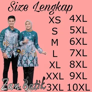 Atasan Batik Tunik Seragam Kantor Kerja Motif Best Seller Couple Kemeja Pria Jumbo