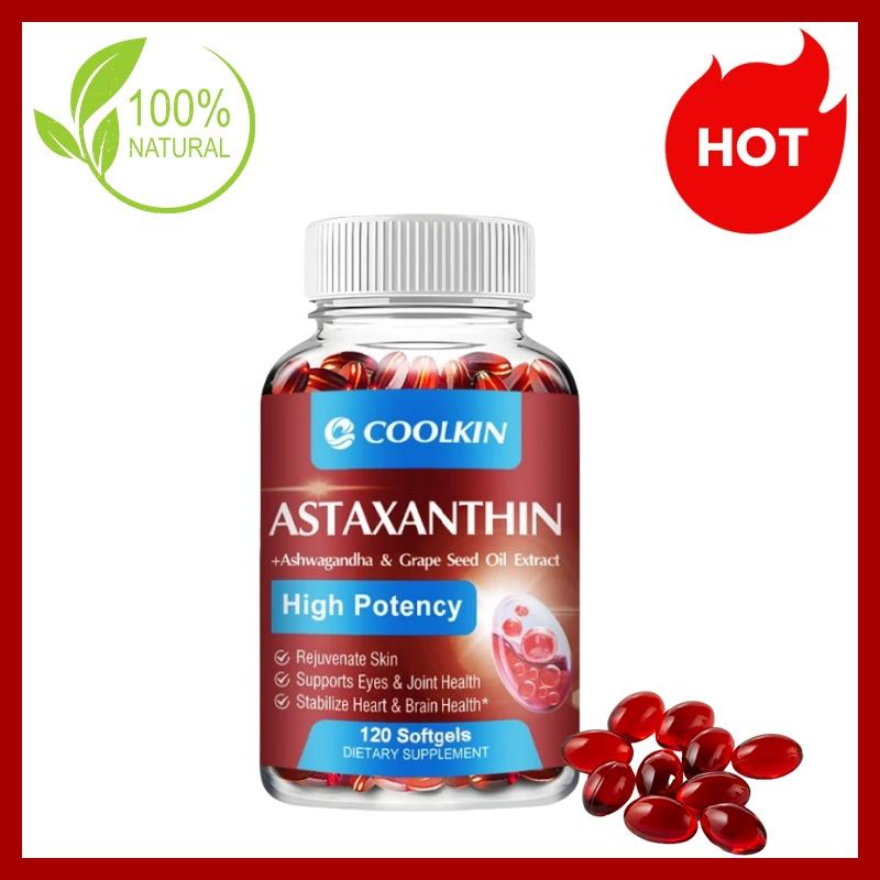 COOLKIN ASTAXANTHIN +Ashwagandha & Grape Seed Oil Extract 120 เม็ด