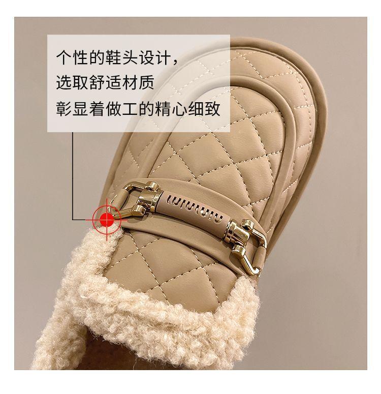 Product Introduction of Giày Lười Gommino, Dành Cho Nữ, Hàng Mới Về Năm 2024, Thích Hợp Cho Mùa Thu Và Mùa Đông, Kiểu Lười, Lót Lông Cừu, Giày Bông Bánh Mì, Đế Mềm Mại 16