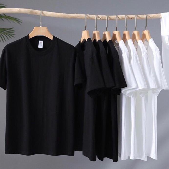 Áo Thun Trơn COTTON LẠNH Basic ND - STORE co dãn 4 chiều ĐEN TRẮNG XÁM XANH cổ tròn . Size từ 40kg đến 100kg. BAO MỀM MẠI CO DÃN THOÁNG MÁT Nam Menswear Big phông xxl