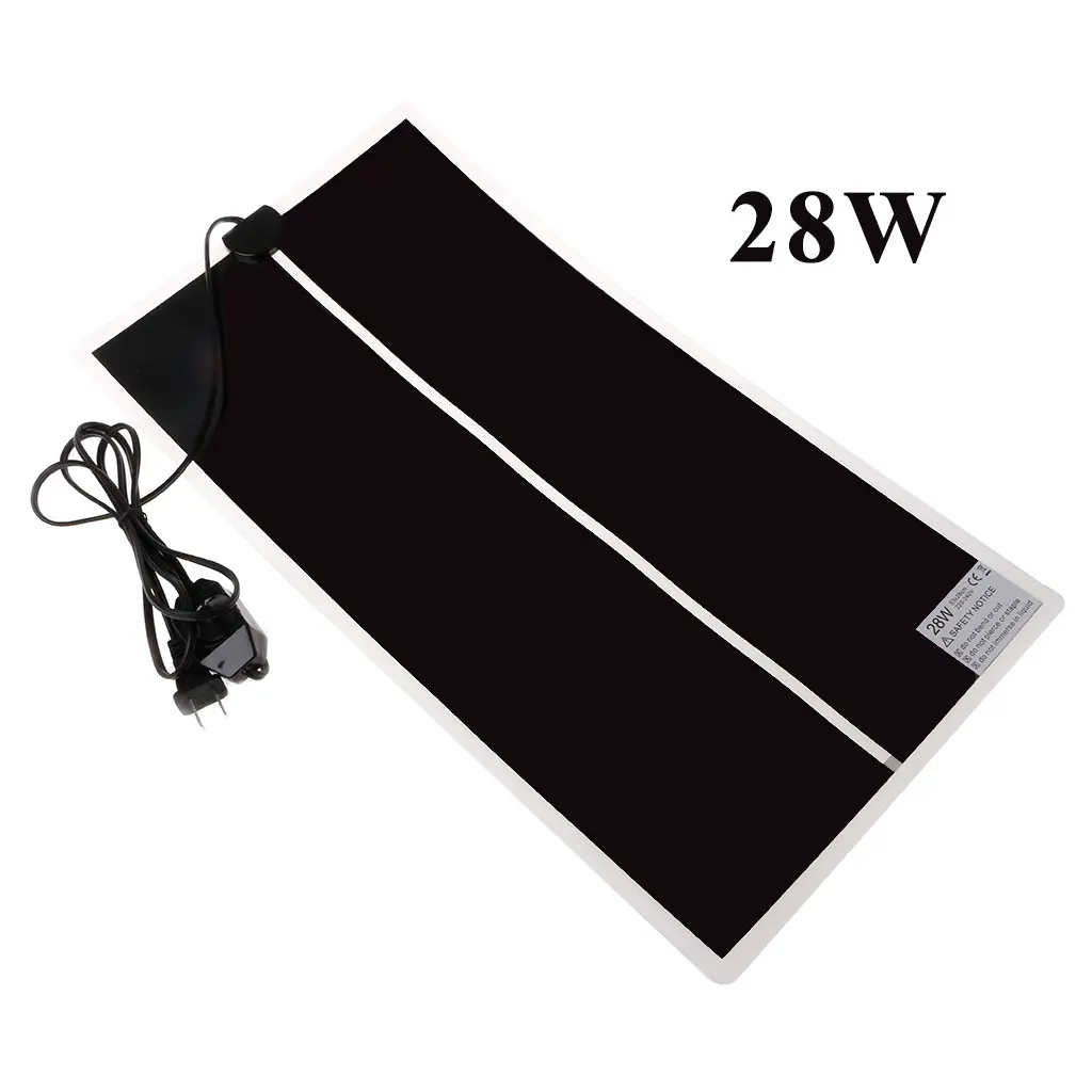 Reptile Heater Pad 11'' x 20'' Terrarium Warmer Reptile Heating Mat Temperature Adjustable 220-240V 28W for Snake Lizard