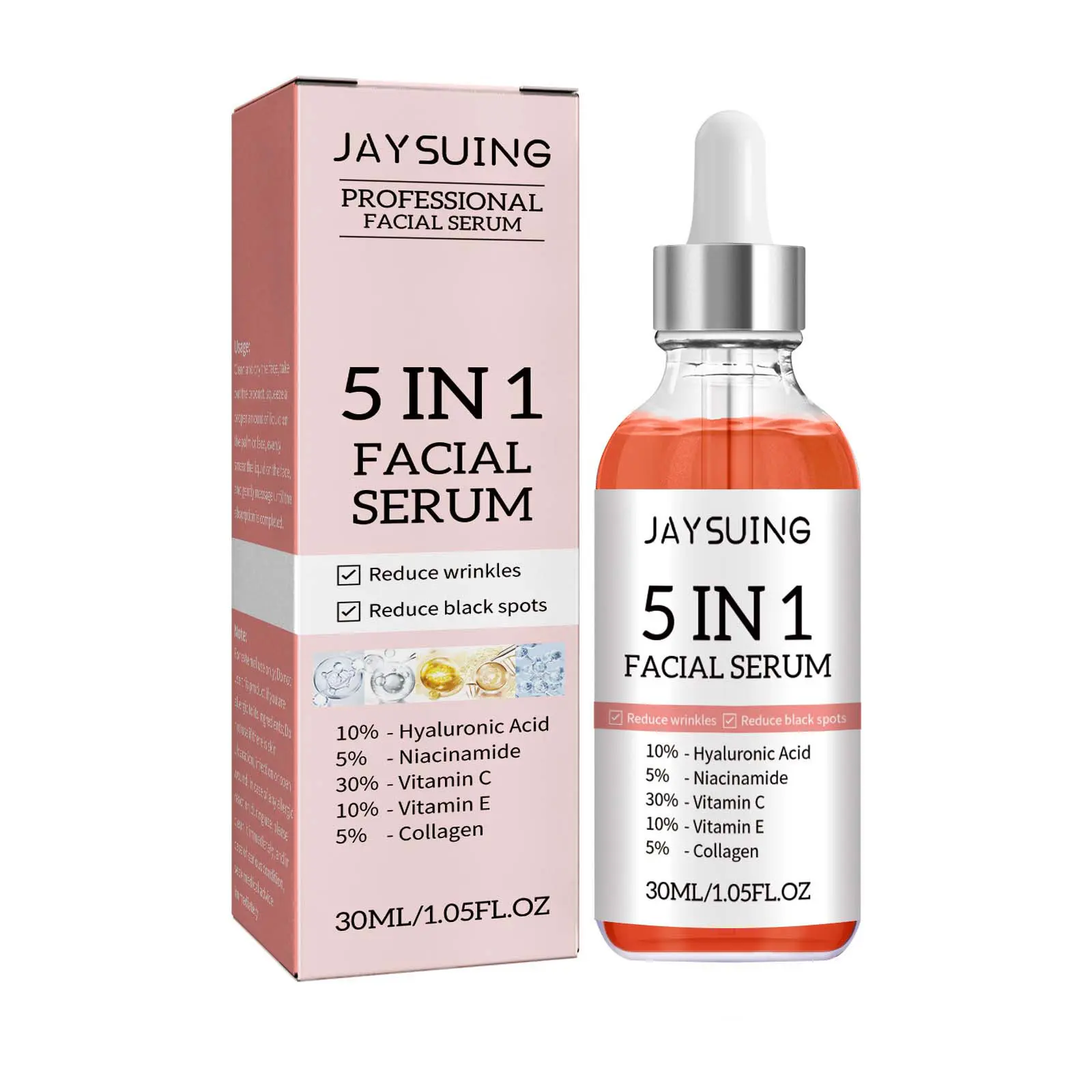 Jaysuing 5-in-1 Facial Serum, Niacinamide Serum Sensitive Skin
