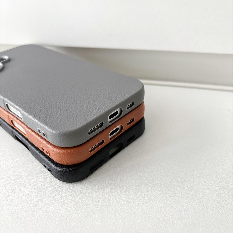 Product Introduction of Minimalist Solid Color Case for Apple 15 New iPhone Case iPhone 16 Pro Max Niche High-end Feel 14 Leather Texture 13 6