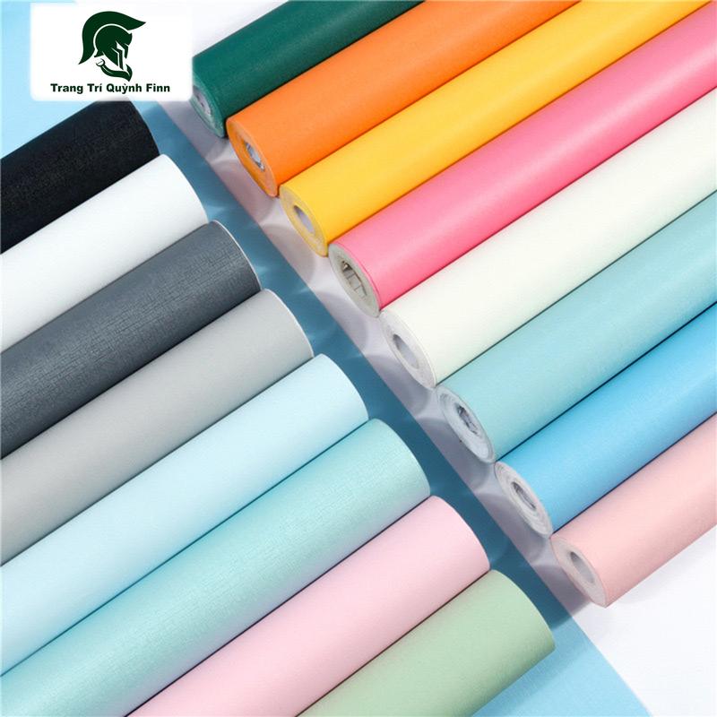 Giấy dán tường Pastel sẵn keo khổ 45cm x 10m/ 1 cuộn, decal Pastel một màu trang trí phòng cực xinh