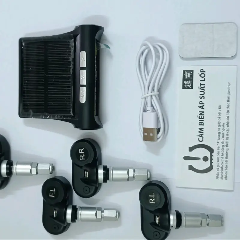 Cảm biến áp suất lốp van trong giọng nói Tiếng Việt, chip K10 công nghệ mới nhất màn hình năng lượng mặt trời có dây sạc dự phòng 5