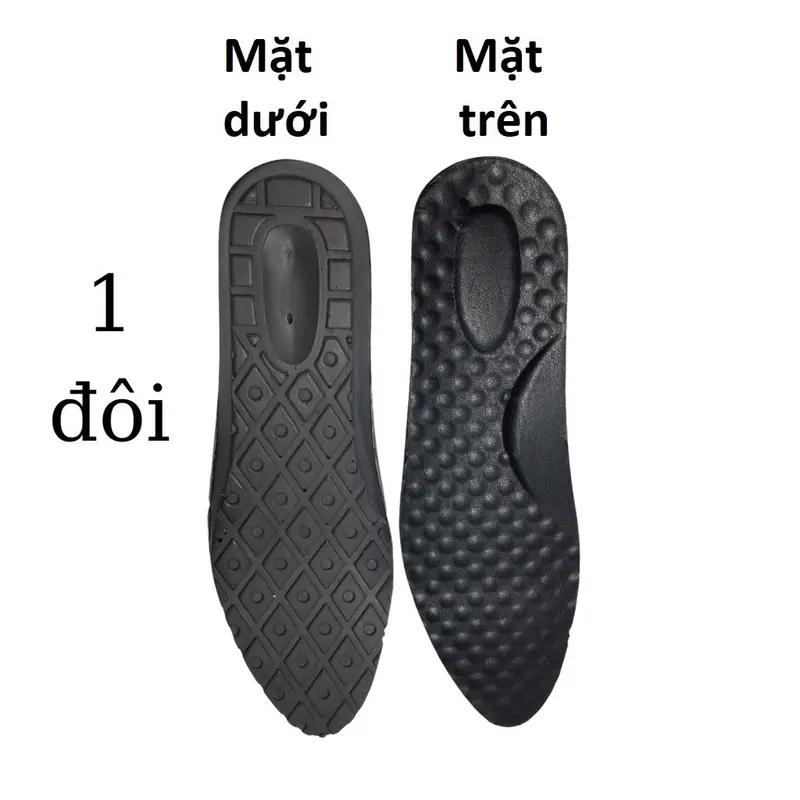 Lót giày tăng chiều cao, hỗ trợ tăng 3cm chiều cao, chất liệu mút bọt biển êm chân với các chấm bi massage 1