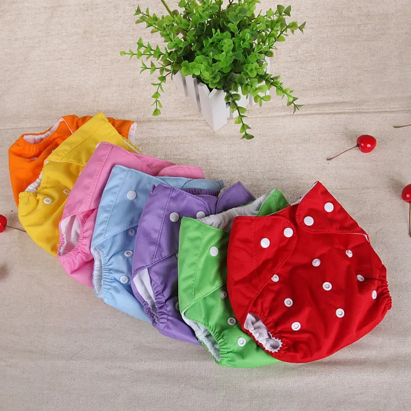 Popok Kain Bayi Kancing Warna Polos Cloth Clodi Diaper Dapat Dicuci mommy Celemek