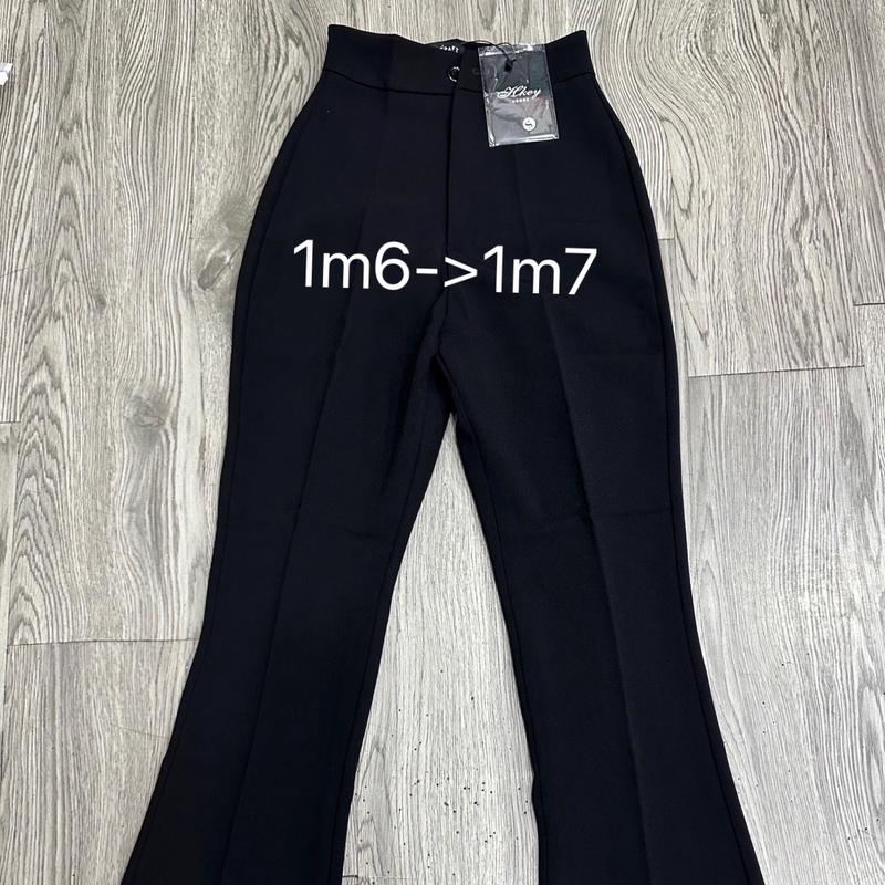 quần tây loe đen 1m6-1m72 tuyết mưa chiều dài 105cm