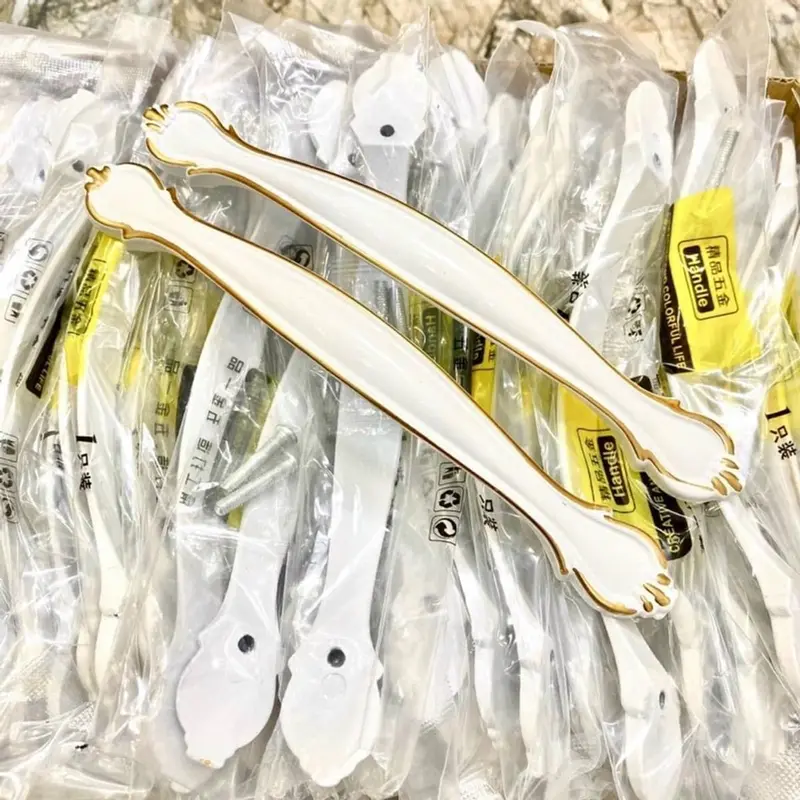 Tay nắm cửa tủ quần áo tủ bếp ngăn kéo hiện đại cao cấp, Tay núm cửa tủ ngăn kéo hoa văn sang trọng 5