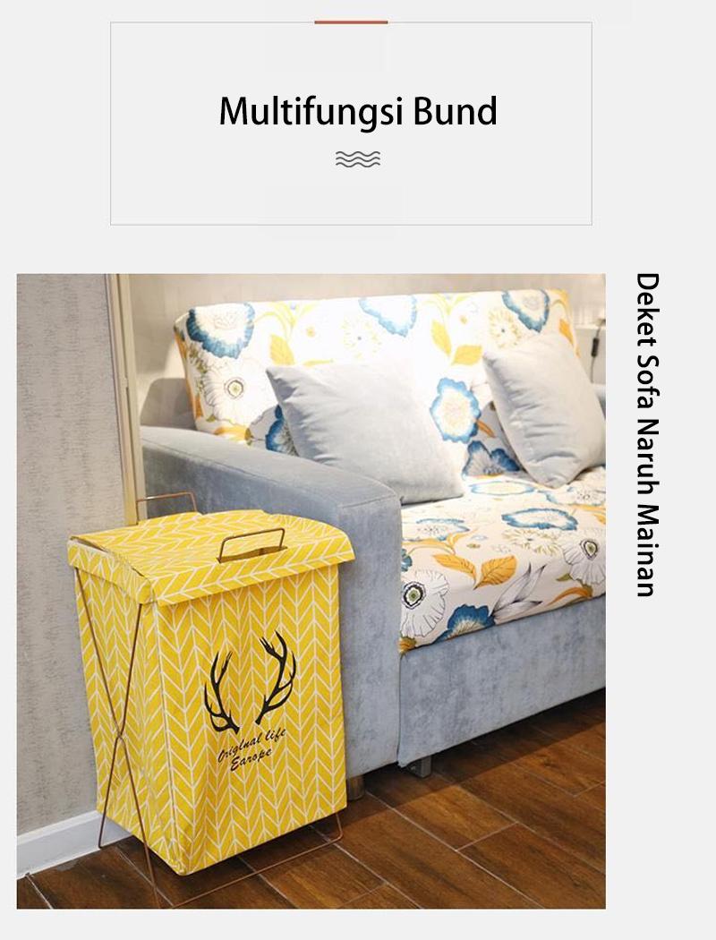 Product Introduction of Dejavu Laundry Bag Keranjang Baju Lipat Tempat Pakaian Kotor Laundry Basket Tempat Cucian Baju Penyimpanan Mainan Anak Serbaguna HSB217 26