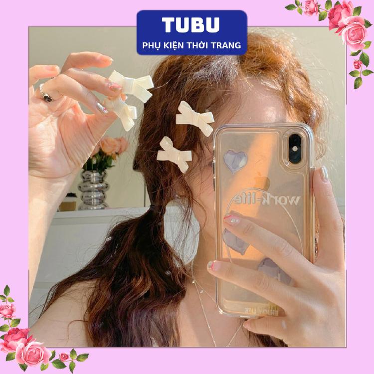  Set kẹp tóc nơ vải mini dễ thương phong cách Hàn Quốc cho nữ chơi Tết Xuân Năm mới Cua  | Tubu 