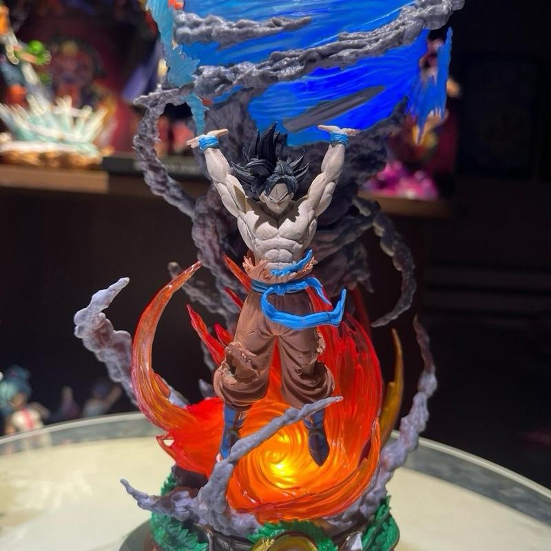 ( 23Cm- Tặng Led ) - Mô hình DragonBall SonGoku nâng cầu có led ở cầu và base siêu ngầu - Bộ quà tặng Bé trai Bé gái Game Toy Đồ Chơi