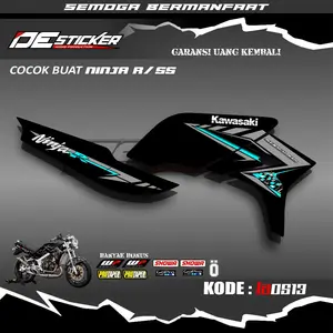 Striping Stiker Motor Ninja R/SS Semifull Motif Design List Simpel Kode la0513 Kendaraan Motorcycle