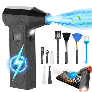 Electric Air Duster with Flashlight, 1 Count 130000RPM Compressed Air Duster, Multipurpose Jet Fan, High-speed Air Blower with 4 Gear, Electric Air Blower Duster
