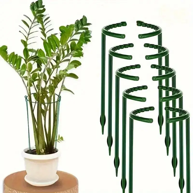 Plant Support Pile Frame, Semicircle Fixed Rod for Flower Pot, Indoor Flower Plant Vine Climbing Bracket, Universal Garden Supplies